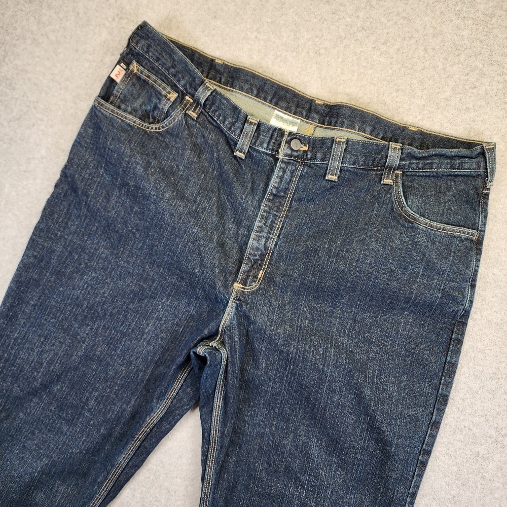 Carhartt 101814-972 Fire Resistant FR Jeans Mens 46x34 Blue‎ Straight Denim